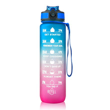 Load image into Gallery viewer, Reusable Water Bottle with Time Marker &amp; Straw For Direct Drinking - 1L-Drinking Bottles-Tupperware 4 Sale