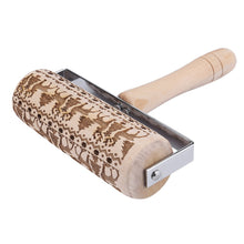 Load image into Gallery viewer, Single Hand-held Wooden Print Rolling Pin-Kitchen Accessories-Tupperware 4 Sale