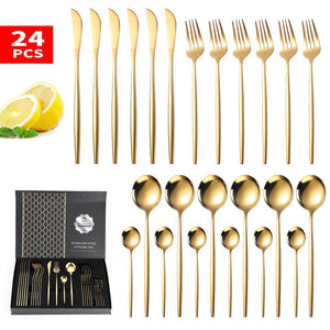 Elegant Knife, Spoon, Teaspoon & Fork Cutlery Set with Gift Box-Dining Accessories-Tupperware 4 Sale