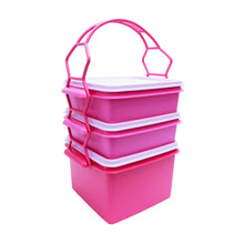 Load image into Gallery viewer, Tupperware Triffin Delight Pink Lunch Boxes | Picnic Lunchboxes-Lunch Box-Tupperware 4 Sale