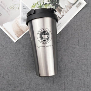 Reusable Stainless Steel Insulated Coffee Mug with Flip Top Lid-Coffee Cup-Tupperware 4 Sale