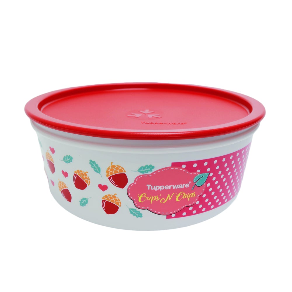 Tupperware Red Nuttie Cookie Canister-Food Storage-Tupperware 4 Sale