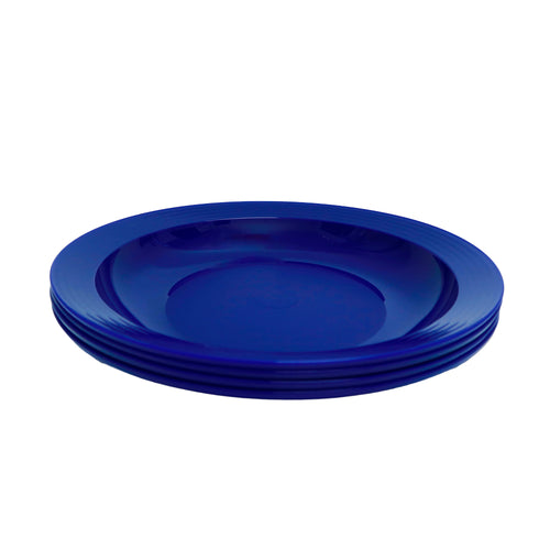 Tupperware Royale Blue Plates-Serveware-Tupperware 4 Sale