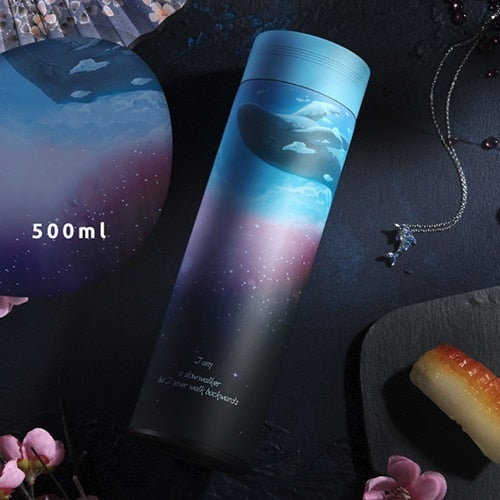 Cosmic Ocean Stainless Steel Insulated Water Bottle with Infuser 500ml-Insulated Water Bottle-Tupperware 4 Sale