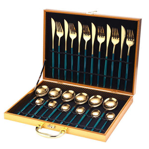 Luxury Knife, Spoon, Teaspoon & Fork Cutlery Set with Gift Box-Dining Accessories-Tupperware 4 Sale