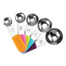 Load image into Gallery viewer, Stainless Steel Magnetic Measuring Cup &amp; Spoon Set With Silicone Handle-Kitchen Accessories-Tupperware 4 Sale