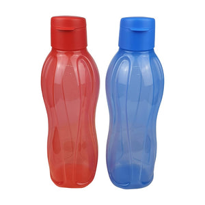 Tupperware Eco Drinking Bottles 1L Flip Top (Red & Blue)-Drinking Bottles-Tupperware 4 Sale