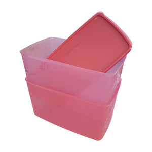 Tupperware Snowflake Double Square Round-Chiller Storage-Tupperware 4 Sale