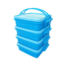 Load image into Gallery viewer, Tupperware Small Goody Box with Carolier - Blue-Lunch Box-Tupperware 4 Sale