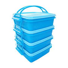 Load image into Gallery viewer, Tupperware Small Goody Box with Carolier - Blue-Lunch Box-Tupperware 4 Sale