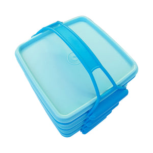 Tupperware Small Goody Box with Carolier - Blue-Lunch Box-Tupperware 4 Sale