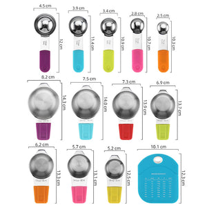 Stainless Steel Magnetic Measuring Cup & Spoon Set With Silicone Handle-Kitchen Accessories-Tupperware 4 Sale