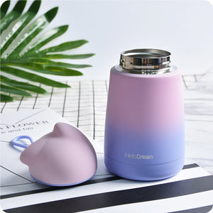 Cute Cat Ears Stainless Steel Insulated Water Bottle 300ml-Insulated Water Bottle-Tupperware 4 Sale