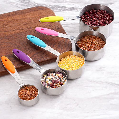 Stainless Steel Measuring Spoon & Cup with Silicone Handle-Kitchen Accessories-Tupperware 4 Sale