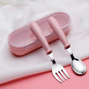 Stainless Steel Toddler Spoon & Fork Cutlery Set-Dining Accessories-Tupperware 4 Sale