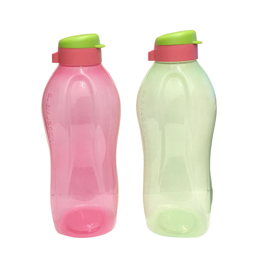 Tupperware Giant Eco Drinking Bottle (Light Green & Light Pink) 2.0L-Drinking Bottles-Tupperware 4 Sale