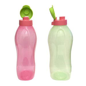 Tupperware Giant Eco Drinking Bottle (Light Green & Light Pink) 2.0L-Drinking Bottles-Tupperware 4 Sale