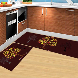 Non-Slip Modern Kitchen Pattern Design 2 Pieces Kitchen Mat Set-Floor Mats-Tupperware 4 Sale