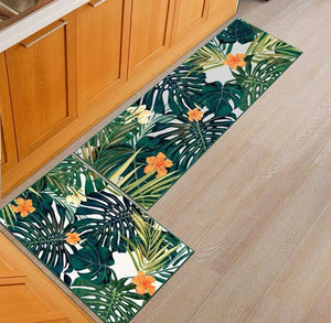 Non-Slip Modern Kitchen Pattern Design 2 Pieces Kitchen Mat Set-Floor Mats-Tupperware 4 Sale