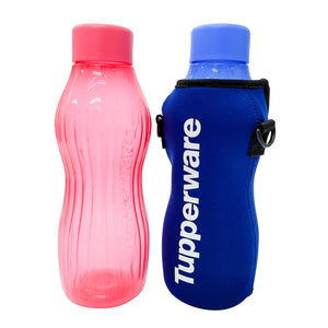 Tupperware Xtreme Aqua Freezer Proof Bottles with Pouch - Red/Blue-Drinking Bottles-Tupperware 4 Sale