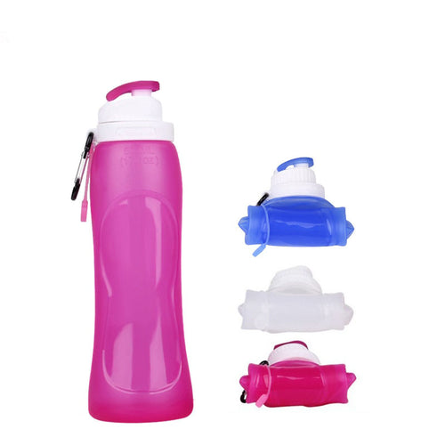 Foldable BPA Free Silicone Water Bottle 500ML-Drinking Bottles-Tupperware 4 Sale