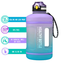 Load image into Gallery viewer, Reusable Gradient Flip Top Water Bottle with Lock &amp; Straw - 2.2L-Drinking Bottles-Tupperware 4 Sale