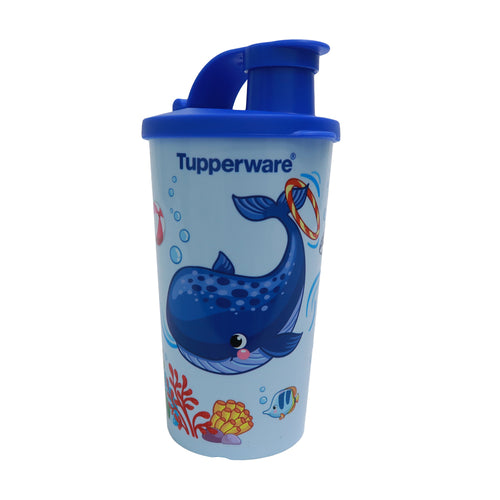 Tupperware Aqua Friends Tumbler / Kids Drinking Bottle - Blue-Kids-Tupperware 4 Sale