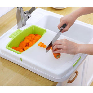 Multifunction Kitchen Chopping Blocks with Sinks Drain Basket-Kitchen Accessories-Tupperware 4 Sale