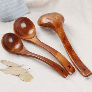 Long Handled Wooden Soup Spoons-Kitchen Accessories-Tupperware 4 Sale