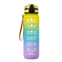 Load image into Gallery viewer, Reusable &amp; Motivational Water Bottle with Time Marker Reminder &amp; Straw - 1L-Drinking Bottles-Tupperware 4 Sale