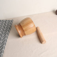 Load image into Gallery viewer, Wooden Mashing Jar Bowl / Mortar &amp; Pestle-Kitchen Accessories-Tupperware 4 Sale