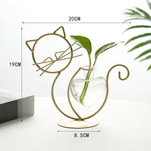 Load image into Gallery viewer, Simple Cat Iron Flower Hydroponic Vase-Home Decor-Tupperware 4 Sale