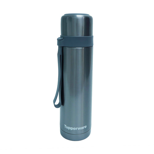 Tupperware Duo Tup Thermal Flask 500ml - Grey-Insulated Water Bottle-Tupperware 4 Sale