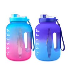 Load image into Gallery viewer, Reusable &amp; Motivational Gradient Water Bottle with Time Marker Reminder - 2.2L-Drinking Bottles-Tupperware 4 Sale