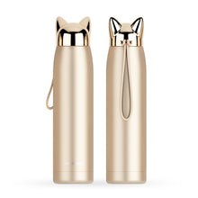 Load image into Gallery viewer, Lovely Cat Ears Stainless Steel Insulated Water Bottle 320ml-Insulated Water Bottle-Tupperware 4 Sale