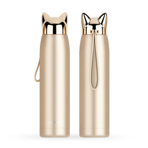 Lovely Cat Ears Stainless Steel Insulated Water Bottle 320ml-Insulated Water Bottle-Tupperware 4 Sale