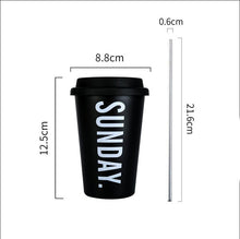 Load image into Gallery viewer, Reusable Stainless Steel Coffee Cup with Lid &amp; Straws 480ml-Coffee Cup-Tupperware 4 Sale