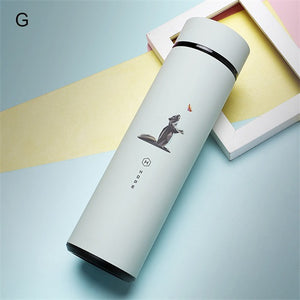 Animal Designs Stainless Steel Insulated Water Bottle with Infuser 500ml-Insulated Water Bottle-Tupperware 4 Sale