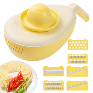 Avocado Shape Multifunctional Vegetable Grater / Slicer / Cutter With Storage Box
