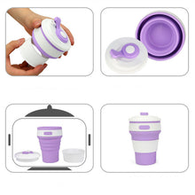 Load image into Gallery viewer, Reusable &amp; Collapsible Silicone Coffee Cup with Lid &amp; Straw 350ML-Coffee Cup-Tupperware 4 Sale