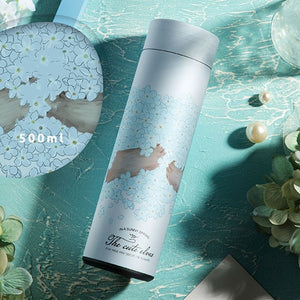 Blossoming Flower Stainless Steel Insulated Water Bottle with Infuser 500ml-Insulated Water Bottle-Tupperware 4 Sale