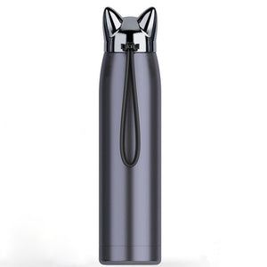 Cute Cat Ears Stainless Steel Insulated Water Bottle 320ml-Insulated Water Bottle-Tupperware 4 Sale