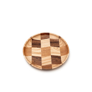Wooden Plate Round Stitching Nordic Cake Plate-Home Decor-Tupperware 4 Sale
