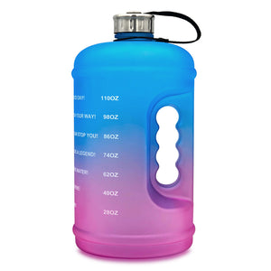 Reusable & Motivational Gradient Water Bottle with Time Marker Reminder - 3.78L / 1 Gallon-Drinking Bottles-Tupperware 4 Sale