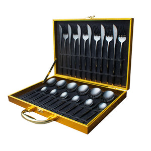 Luxury Knife, Spoon, Teaspoon & Fork Cutlery Set with Gift Box-Dining Accessories-Tupperware 4 Sale