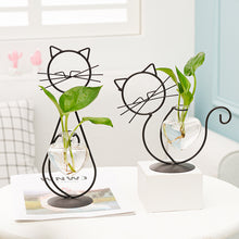 Load image into Gallery viewer, Simple Cat Iron Flower Hydroponic Vase-Home Decor-Tupperware 4 Sale