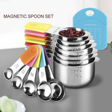 Load image into Gallery viewer, Stainless Steel Magnetic Measuring Cup &amp; Spoon Set With Silicone Handle-Kitchen Accessories-Tupperware 4 Sale