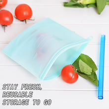 Load image into Gallery viewer, Reusable Silicone Vacuum Seal Food Fresh Bag Fruit Meat Milk Storage Containers Refrigerator Bag Ziplock Kitchen Organizer-Tupperware 4 Sale