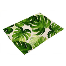 Load image into Gallery viewer, Cotton Linen Green Leaf Printed Table Dishware Place Mats-Dining Accessories-Tupperware 4 Sale