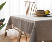 Load image into Gallery viewer, Striped Plaid Cotton Linen Tablecloth-Dining Accessories-Tupperware 4 Sale